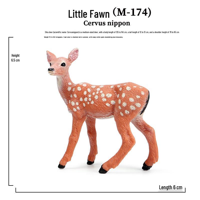 Cross-Border Christmas Wildlife Toy Set: White-tailed & Sika Deer Static Model