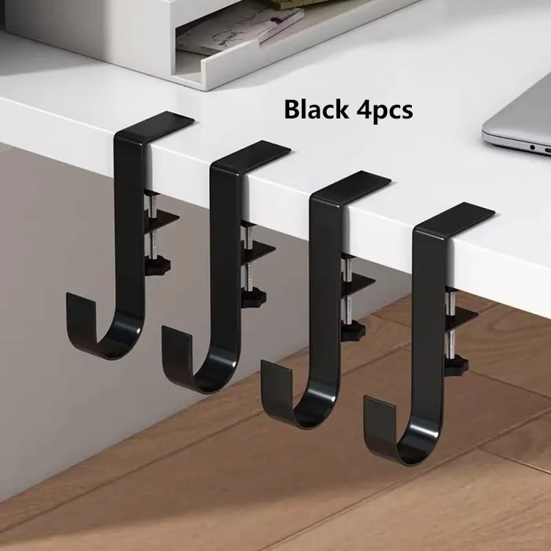 1Pc Adjustable Desk Edge Hook Without Punching Office Desktop Edge Hanging Bag Hook Student Backpack Storage Hanging Hook