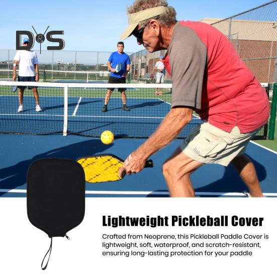 Pickleball Paddle Cover Lightweight Pickleball Racket Sleeve with Lanyard Waterproof Scratch-Resistant Pickleball Accessories