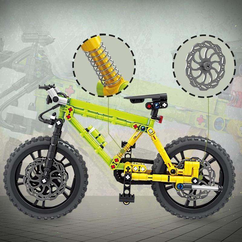 1PACK Mechanical Engineer Jason Mountain Bike Assembling Model Boy Assembling Building Block Toy