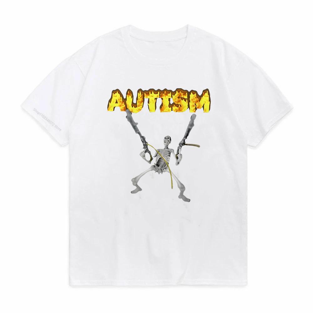 Autism Meme T Shirt Funny Humor Introvert Gift Awareness Neurodivergent Tshirts Men Women Cotton Tshirt Summer Short Sleeve Tee