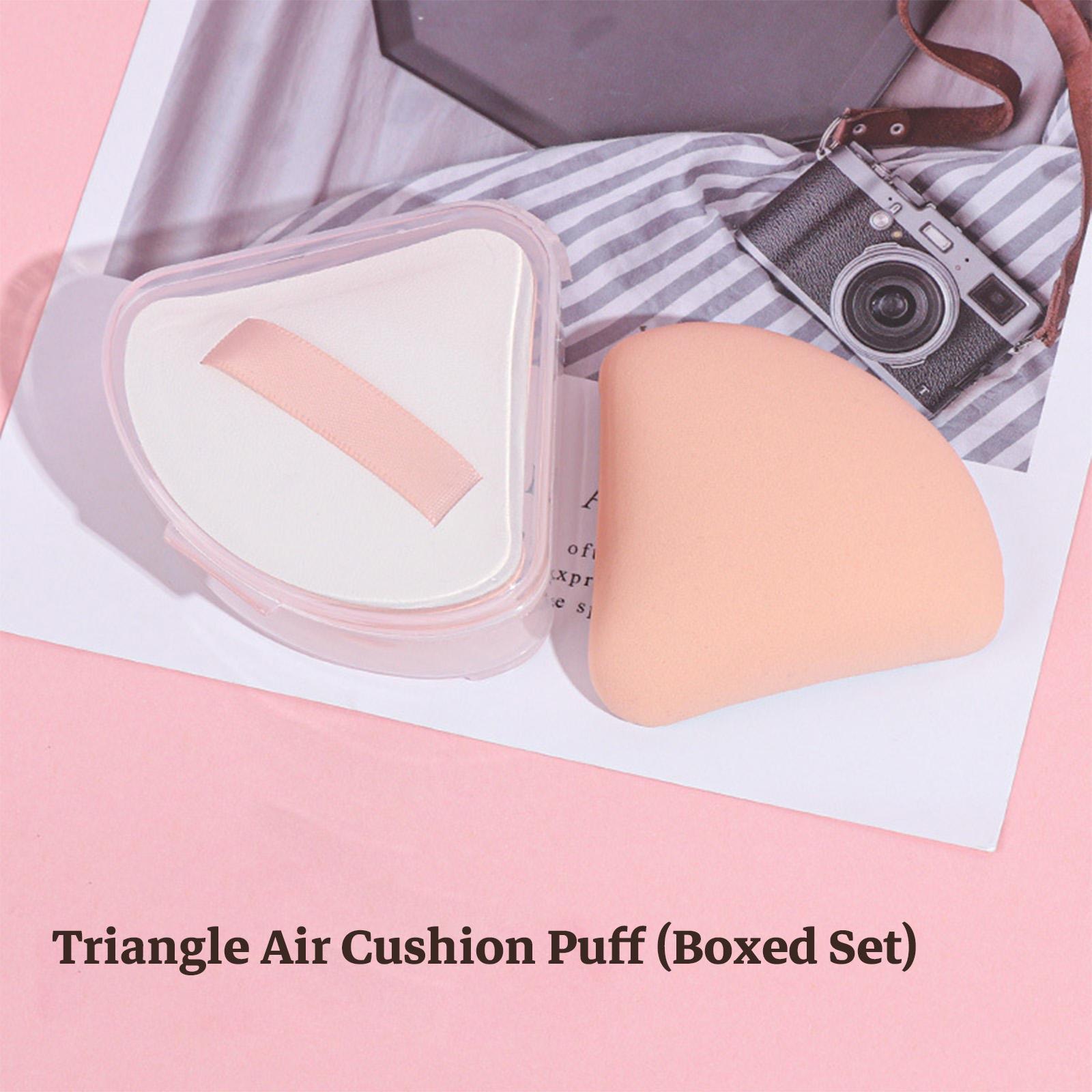 

Пуховка с воздушной подушкой и футляром - Мягкая, толстая пуховка для макияжа для жидкой и пудровой основы, спонж-пуховка | Круглая, квадратная, треугольная, варианты 3 штуки Triangle Air Cushion Puff