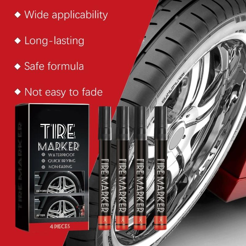Abrasion Resistant Tire Paint Labeling Markers Tool Fade Proof Long Lasting High Coverage Markers For Bike Maintenance