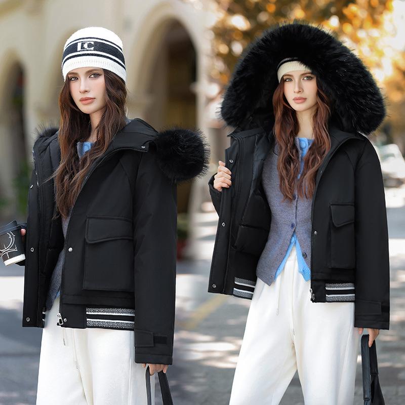 

Small Pike cotton-padded clothes for women s new winter short cotton-padded jackets, cotton-padded jackets, autumn casual winter clothes. 2XL Recommendations 140-160 чёрный