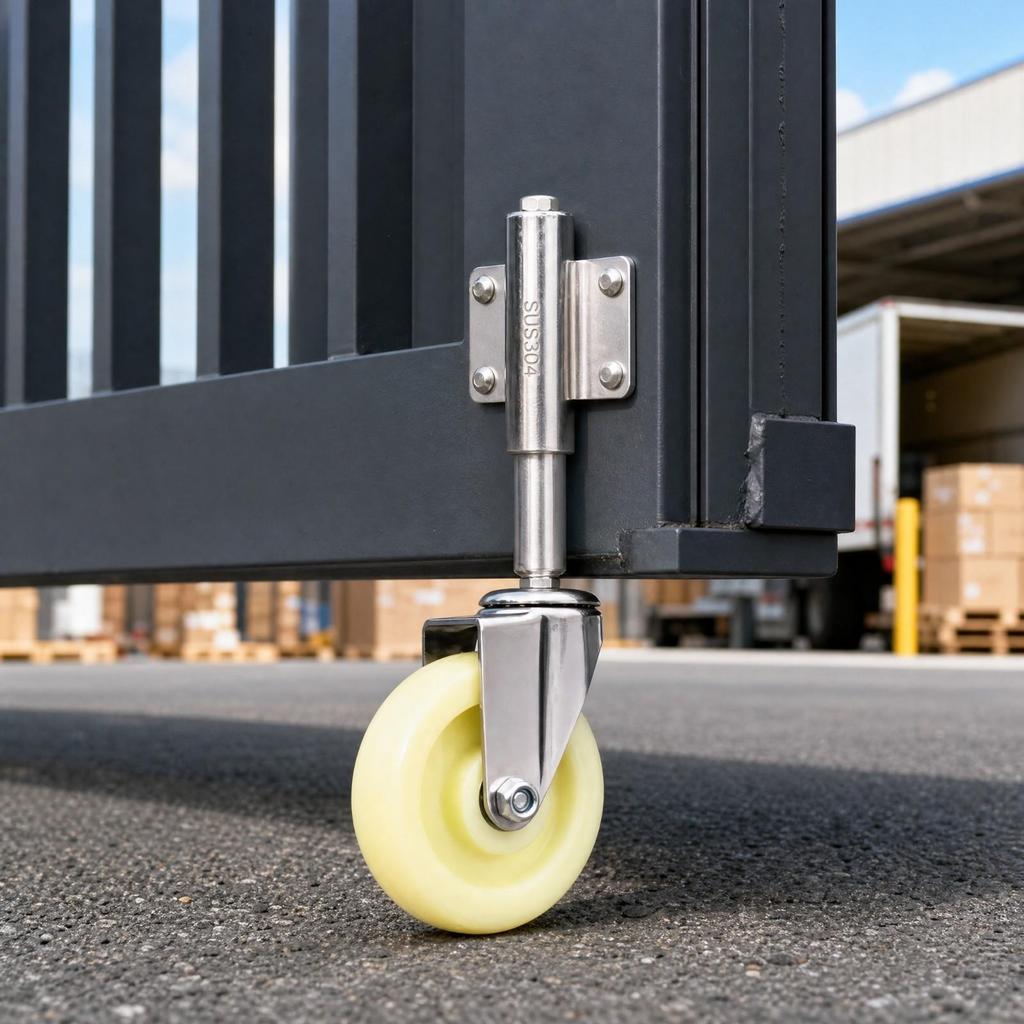 Gate Caster Compact with Mounting Plate Heavy Duty for Gates, Office