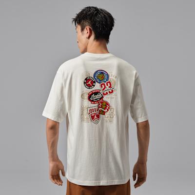Jordan T Shirts Men s Sail White Crew Neck Moderate M
