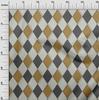 oneOone Cotton Flex Brown Fabric Argyle Fabric For Sewing Printed Craft Fabric By The Yard 40 Inch