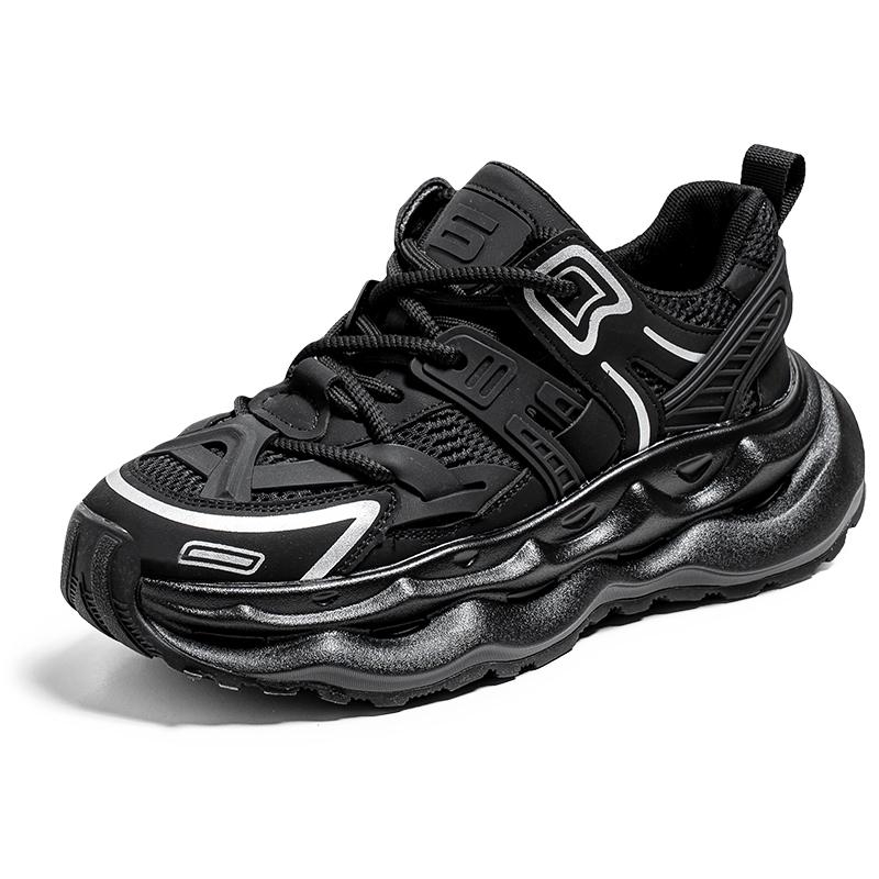 Fashion New low-top shoes 2024 spring and summer mesh mesh mesh breathable platform comfortable white shoes for men