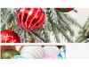 6CM Electroplated Irregular Painted Christmas Ball Ornaments Gift Box Set - Tree Hanging Decorations