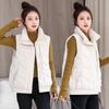 Down cotton vest women's new autumn and winter short vest European products are popular this year, Xiaoxiangfeng vest