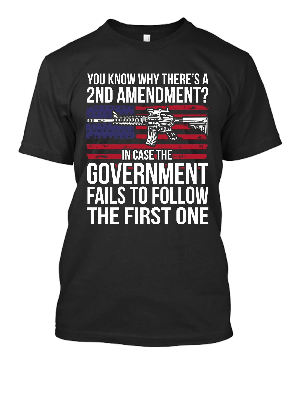 You Know Why Theres A 2nd Amendment New Mens Shirt AR15 NRA Molon Labe USA Tee XXXXL