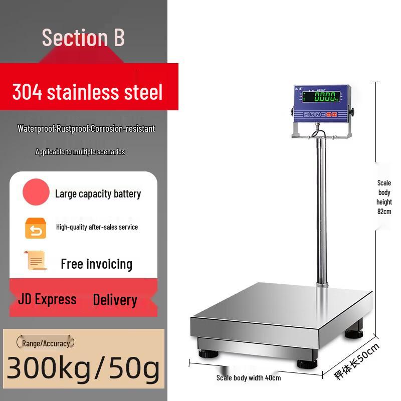 Hao Zhan Industrial Waterproof 304 Stainless Steel Platform Scale (CN version)