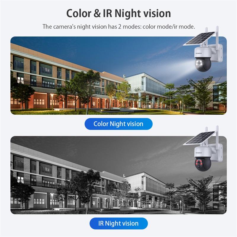 Solarbetriebene Kamera CCTV-Sicherheitskameras 4G SIM / WIFI 360 Outdoor wasserdichte PIR-Kamera zur Personenerkennung