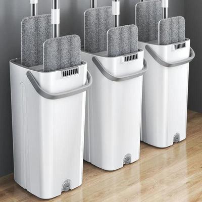 Fregonas para limpieza de suelos, fregonas exprimibles de microfibra, fregona giratoria con cubo, fregonas planas giratorias de 360 ​​grados, uso húmedo o seco, limpieza del hogar