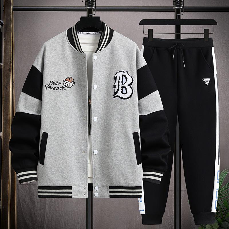 Teen Boys' Baseball Jacket & Sweatshirt Set for Ages 13-15