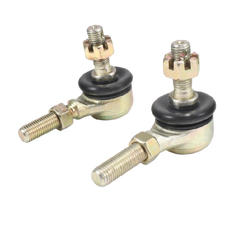 110-250cc Steering Ball Joint Replacement Set for Go Kart Front End Service, 10mm Main Pin Hole, 28mm Threaded End Length, Pair for Linkage Repair