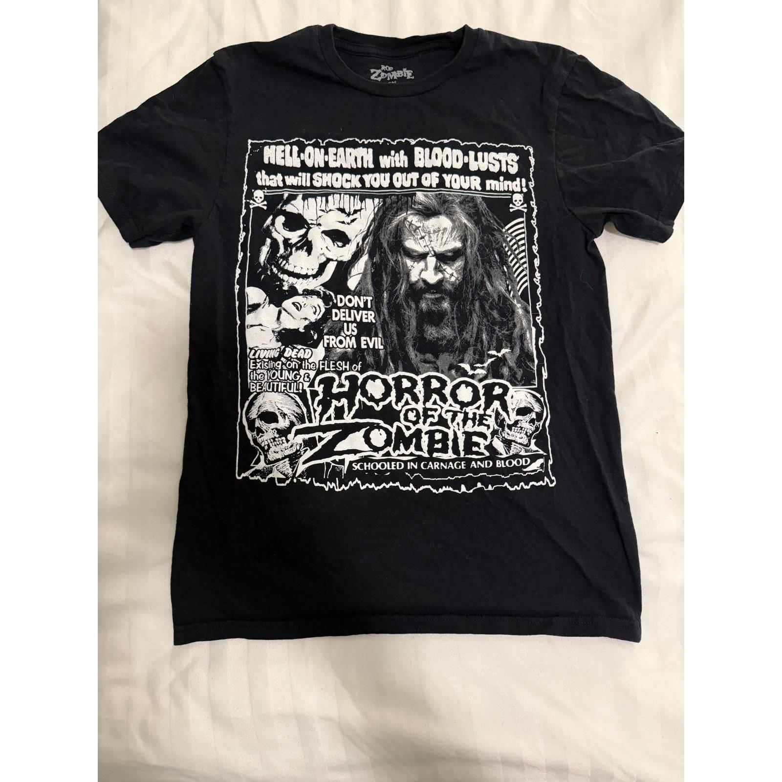 Rob Zombie 2024 Tour T-Shirt Horror Of The Zombie Black Concert Tee Small Unisex T-Shirt XXXL