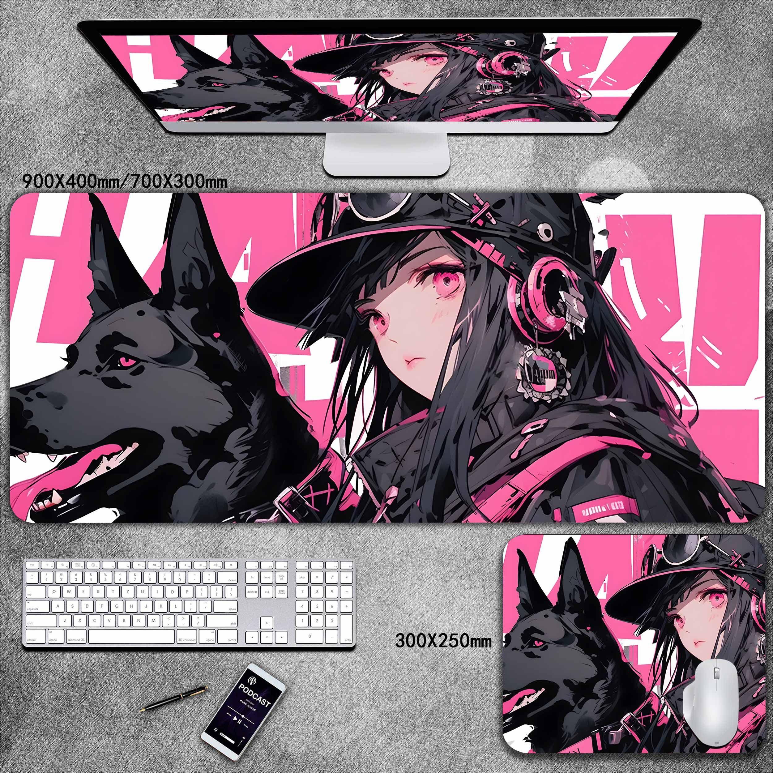 

Коврик для мыши с изображением девушки-аниме, коврик для мыши с клавиатурой, дешевый, изысканный, игровое оборудование, компьютерное оборудование, аниме, комиксы