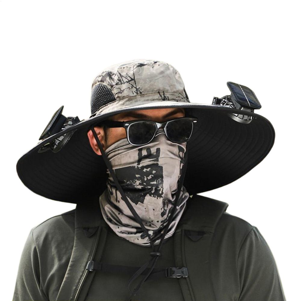 

Fan Hat UV Protection Outdoor Fishing Hat With Solar Fan Rechargeable Breathable Visor Cooling UV Protection Fishing Accessories хакі