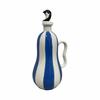 Striped Pattern Ceramic Oil Bottle Ergonomic Grip with Handle Olive Oil Dispenser Underglaze Embossed Household