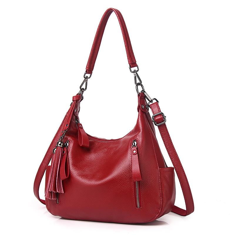 Leather Women'S Bag Shoulder Bag Casual Large Bag Women'S Bag Mother Cowhide Messenger Bag Business Commute