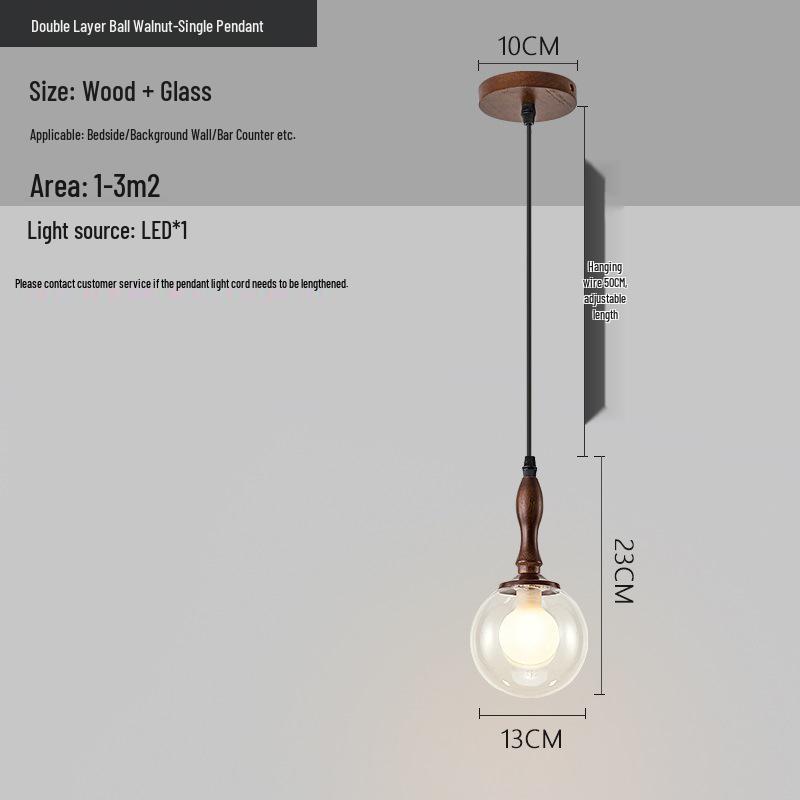 Chinese Retro Bedroom and Hallway Pendant Light