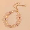French Retro Crystal Beaded Pearl Bracelet for Women - Purple, Niche Design