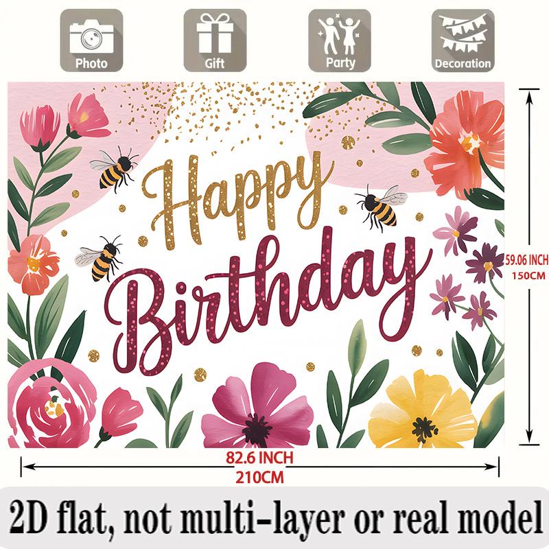 Party Backdrop Floral Pink Flat Parties Wedding Text Enthusiasts Event Backdrop Decoration Front Door Decor