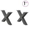 Vidaxl X-Shaped Coffee Table Legs 2 Pcs. Anthracite