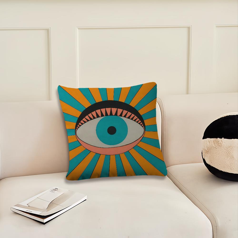 Trendy red and blue contrasting eye cushion cover Pillow Cover Decoration Room Home Sofa living Office Car Nordic Simplicity