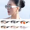 Trendy Round Punk Sunglasses Oval Uv Protection Hip Hop Shades Retro Wide Temples Sun Glasses For Women & Men
