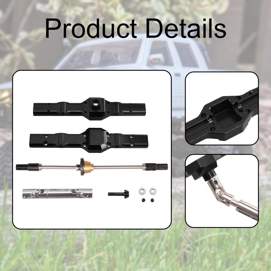 Metal RC Rear Bridge Assembly, Upgrade, Lightweight DIY Modification, Replacement Spare Parts for