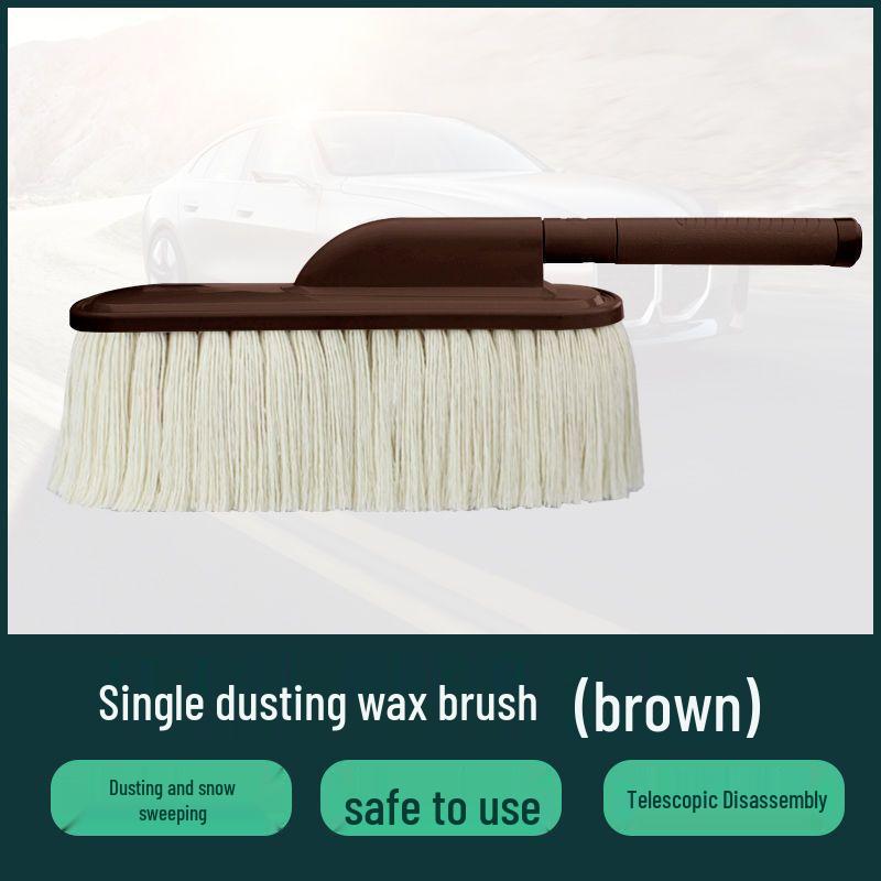 Car Cleaning Duster & Snow Removal Brush with Wax Mop