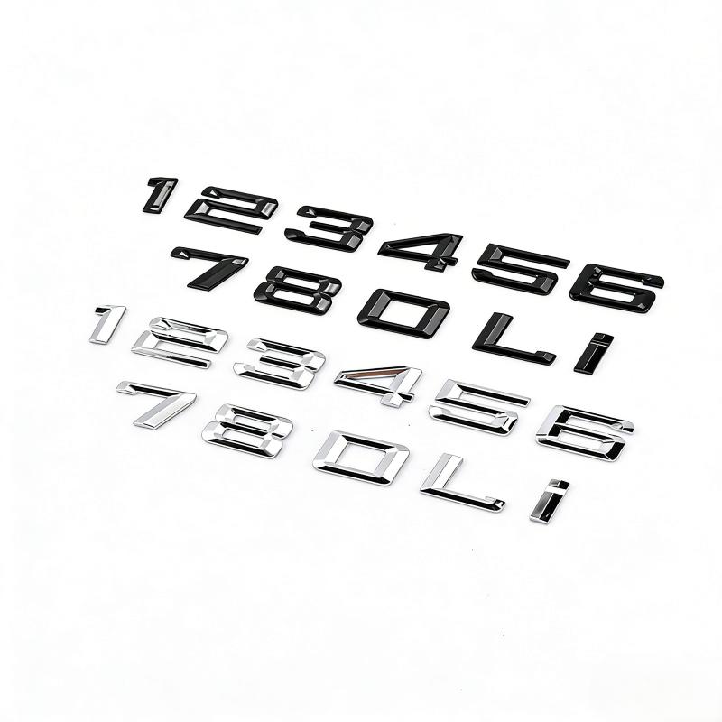 DIY Letters Numbers Badge ABS Car Emblem For Old BMW Models Car Trunk Logo Nameplate Sticker Replacement
