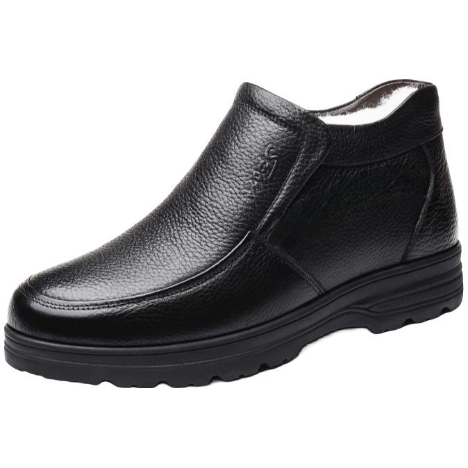 

Зимняя обувь для мужчин, устойчивая к холоду, утепленная, теплая, с высоким верхом, повседневные хлопковые ботинки, простые, удобные, для ежедневной носки, мужские хлопковые ботинки 38 чёрный