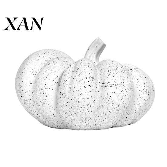 Simple Style Pumpkin Decoration Halloween Ornaments, Resin Delicate Texture Stable Sculpture, Spotted Ornament Textured Accents, for TV Cabinet