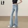 izzue it Women's High-Waist Flared Jeans