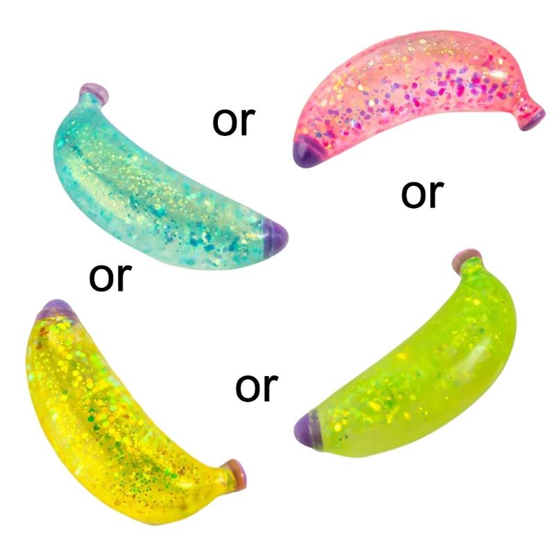 

UniqueFun Banana Shaped Squeeze Toy Reduce Stress And Boredom Ideal For Stress Relief And Car Decoration Desk Travel Use 1