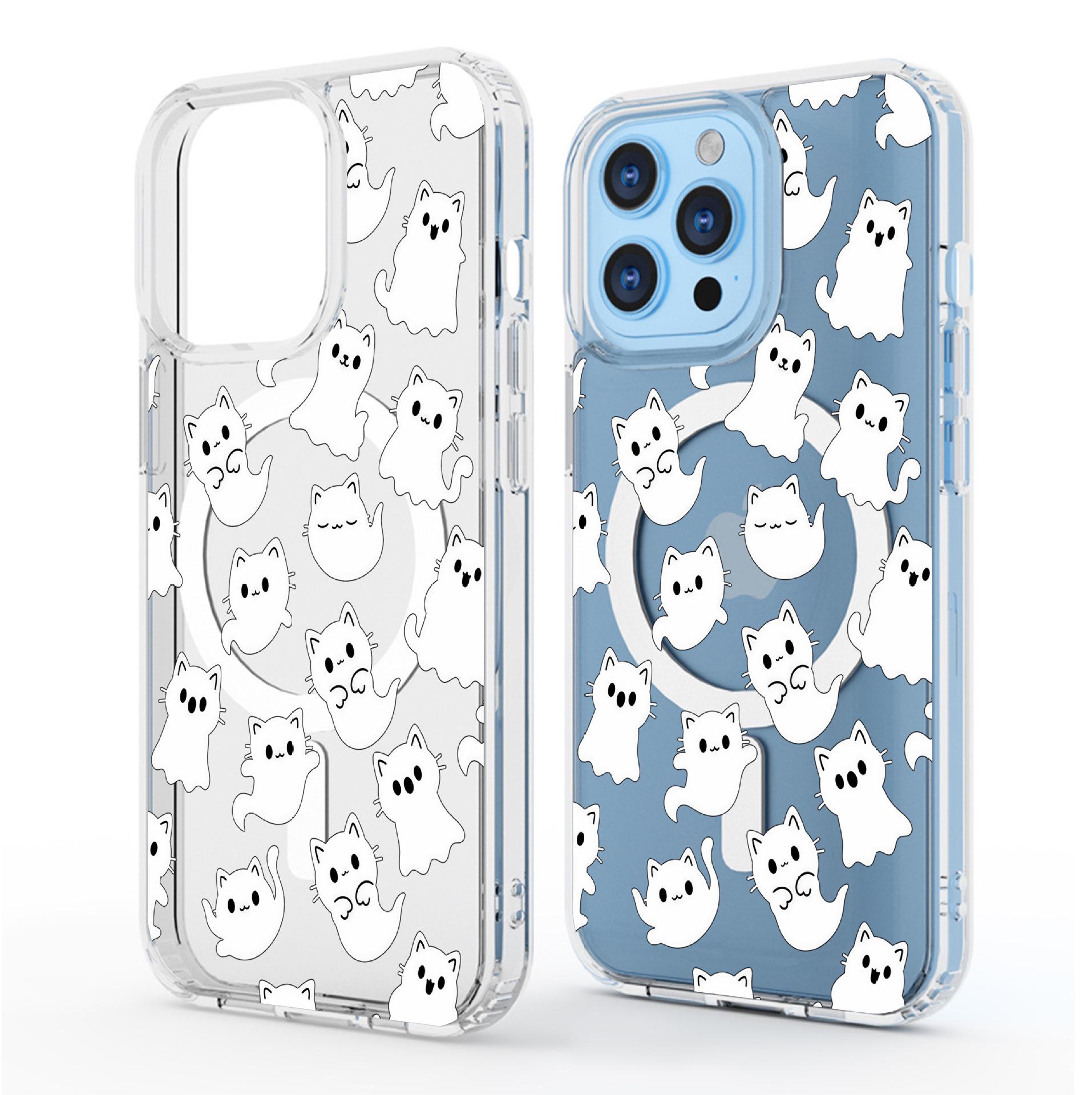 

Много Котят Магнитный Прозрачный Чехол для iPhone 13/14/15/16/17 Pro Max iPhone 17 Pro Max прозрачный