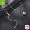 D Color Shining Moissanite Mango Necklace Cross-Border Personalized Versatile S925 Sterling Silver Star Necklace