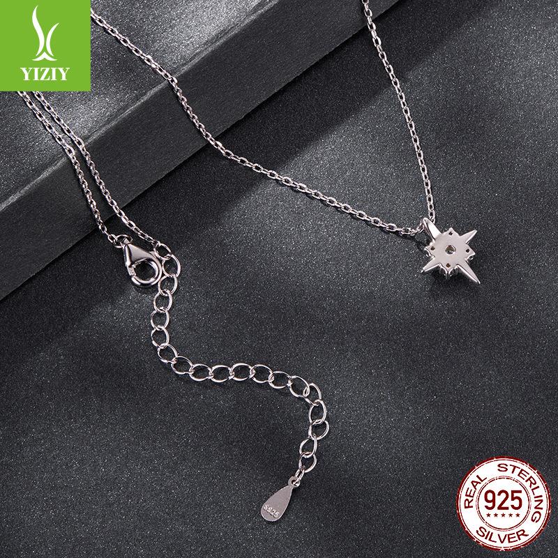 D Color Shining Moissanite Mango Necklace Cross-Border Personalized Versatile S925 Sterling Silver Star Necklace