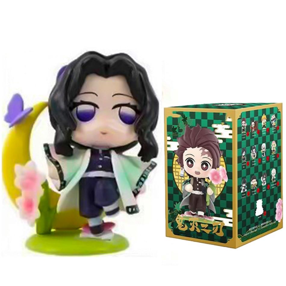 10CM Anime Demon Slayer Figure Tanjiro Kamado Nezuko Cartoon PVC Model Desktop Ornament Child Christmas Halloween Gift