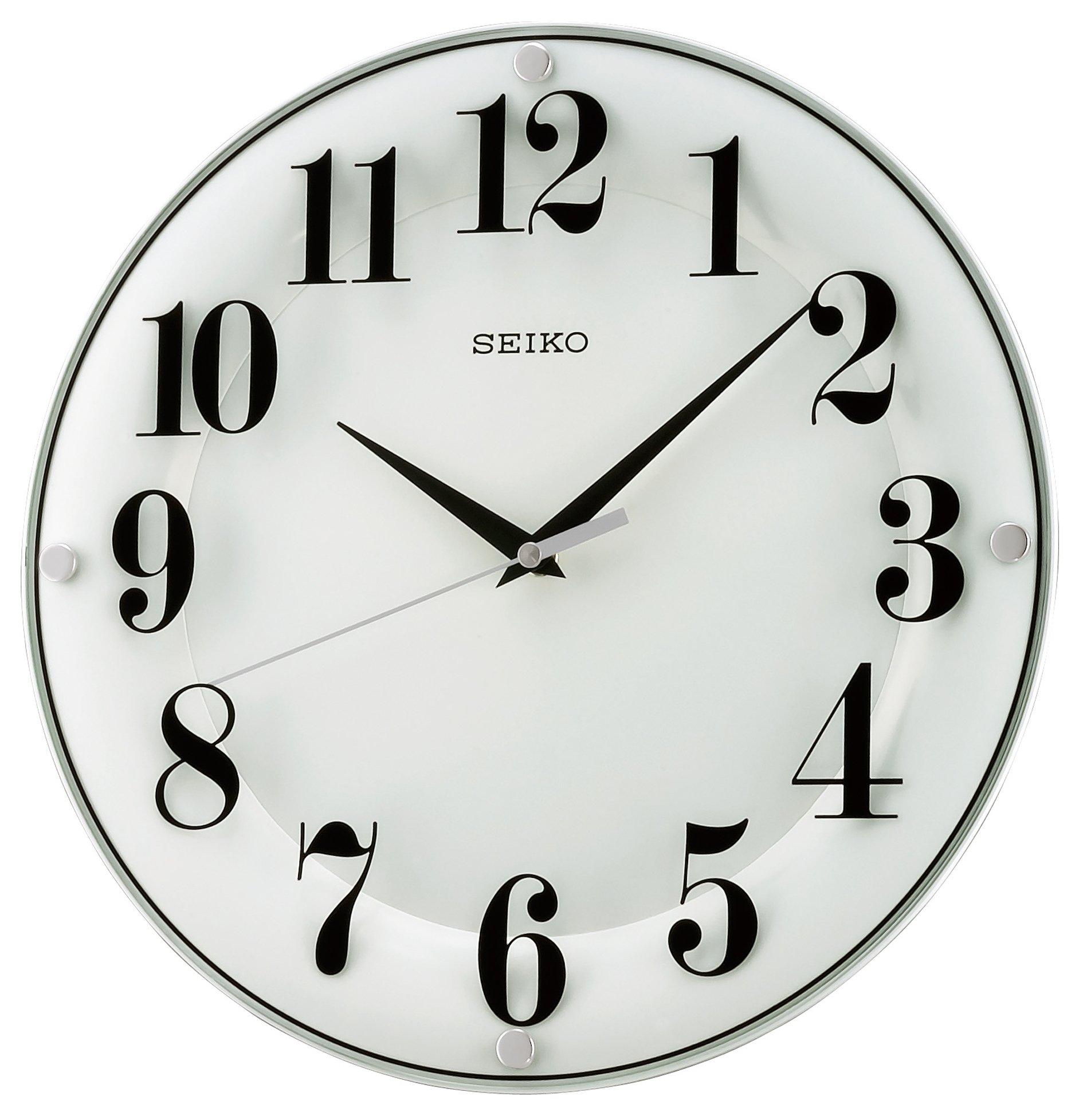 

Часы настенные Seiko Clock аналоговые белые KX608W белый