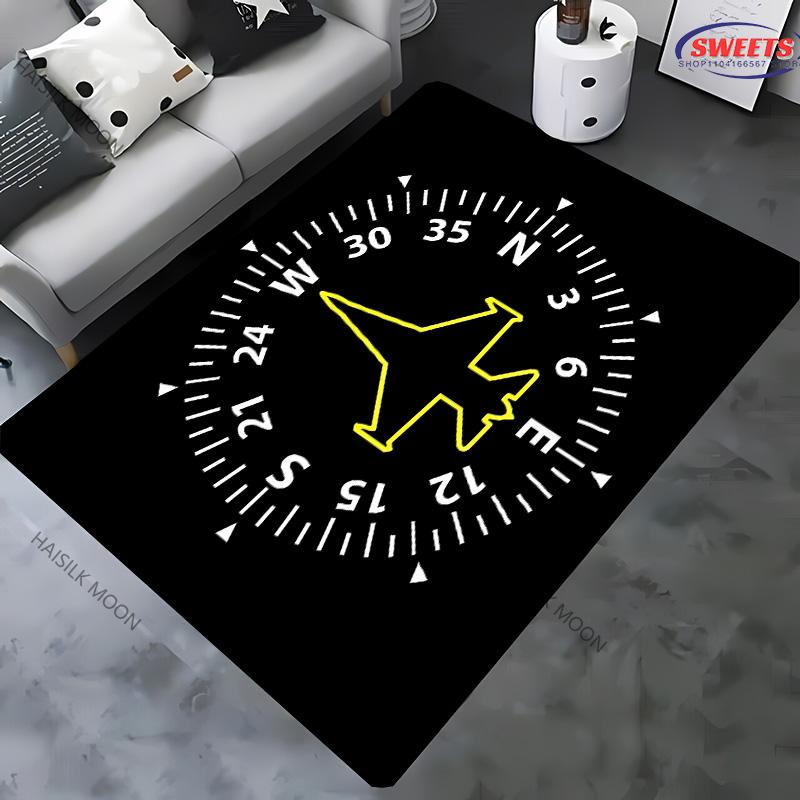 Aircraft Theme Airstrip Airport Carpet New Release! Rug for Living Rooms Bedrooms, Office Areas, Durable Machines Washable Mats