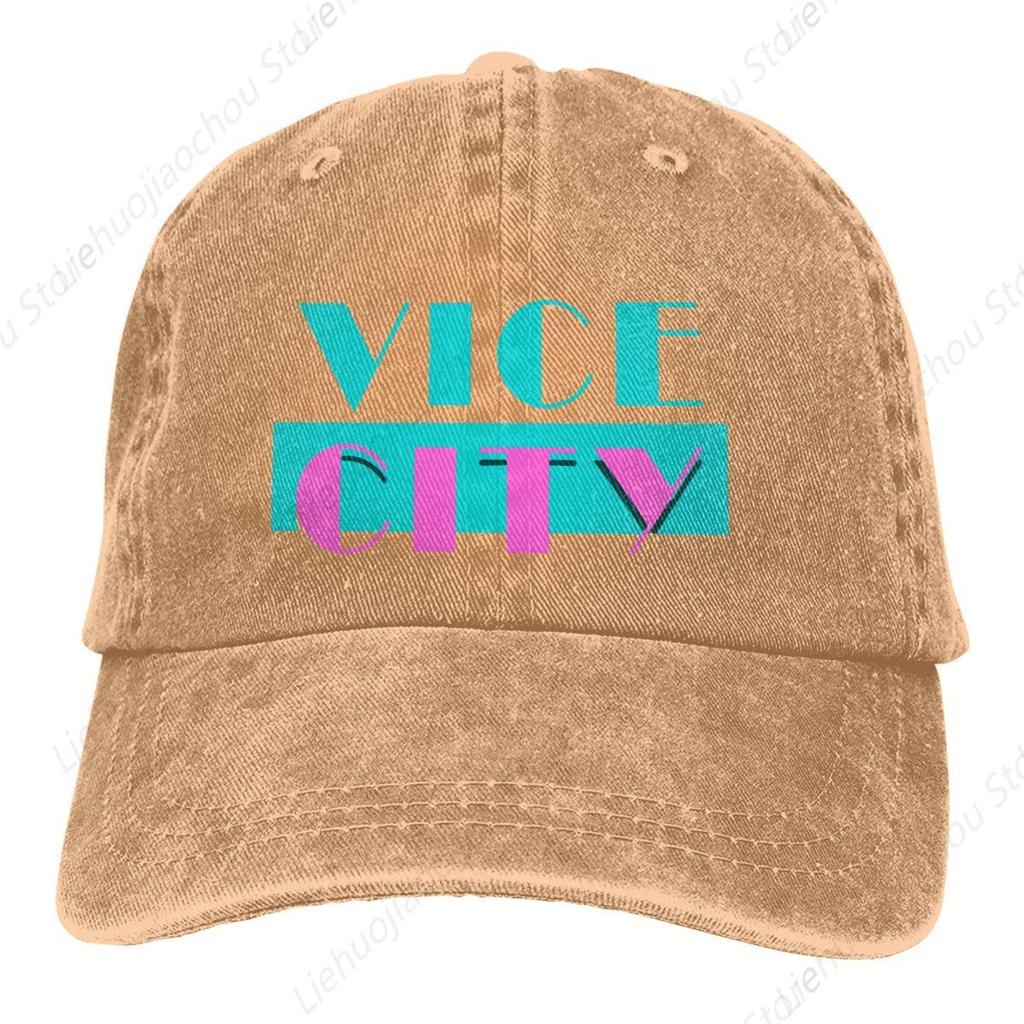 Washed Unisex's Baseball Cap Vice City Trucker Snapback Caps Dad Hat GTA Grand Theft Auto Game Golf Hats