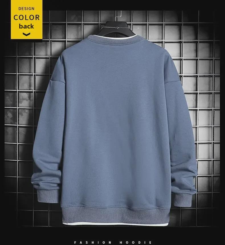 Drenge Efterår/Vinter Trendy Langærmet Hætteløs Pullover Sweatshirt - Falsk To-delt Design