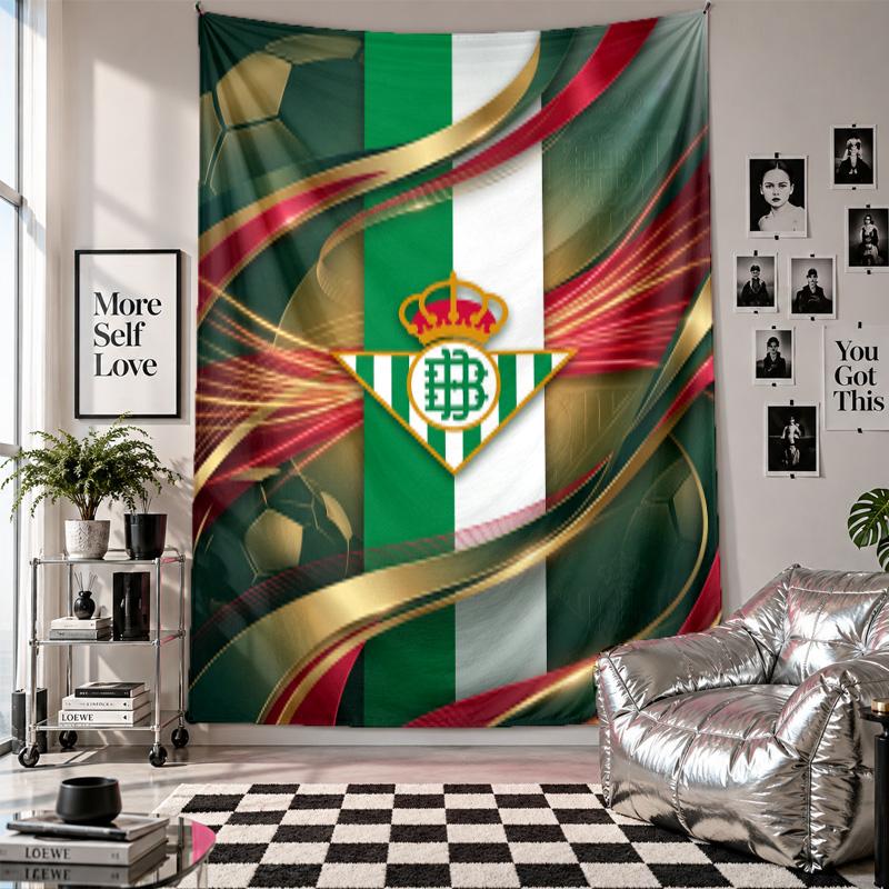 Real Betis Football Wall Tapestry Home Decor Wall Hanging Cloth for Bedroom Living Room Background