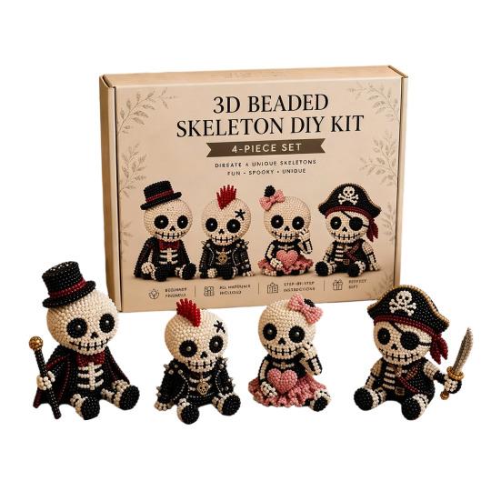 Beaded Skeleton DIY Kit Tiny 3D Beaded Skeleton Craft Set A