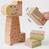 Early Childhood Education Educational Large Particle Building Block Animal Parade Stacked Music Wooden Balance Toy