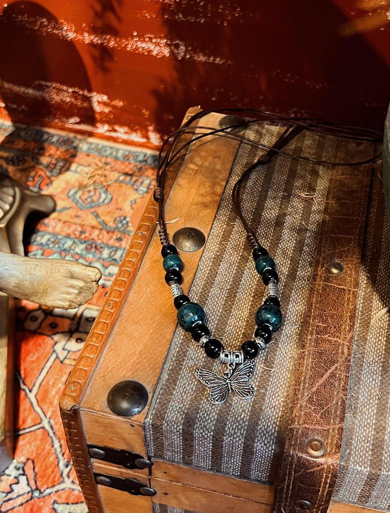 Sweet Eighteen Retro Ethnic Butterfly Necklace - Women's Unique Chinese Style Jewelry Chain